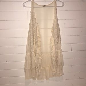 Cream detailed cardigan